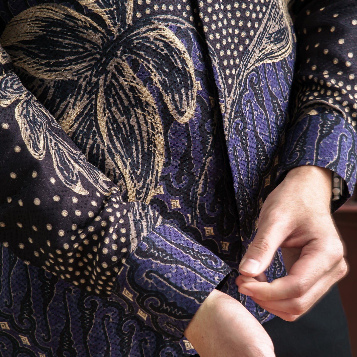 Ravatam - Mandalas Premium Men's Long Sleeve Batik Shirt