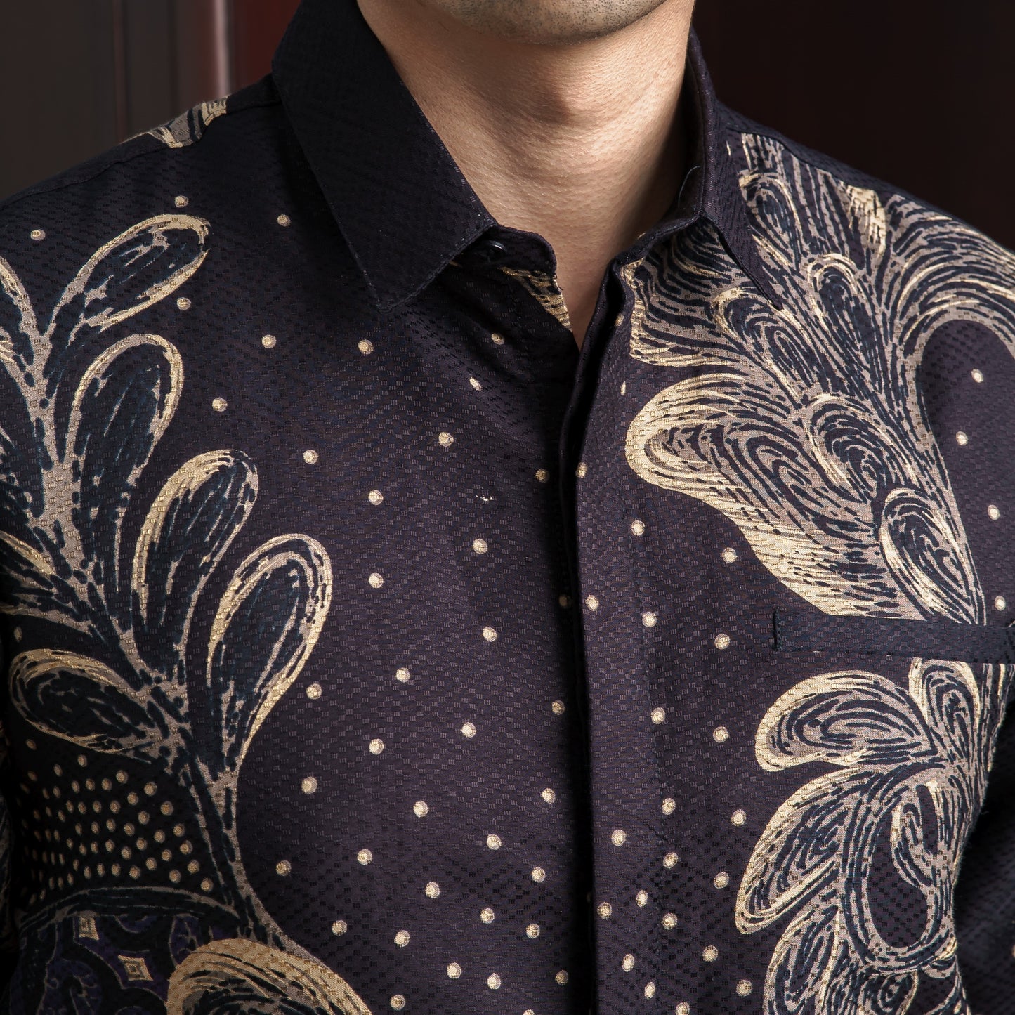Ravatam - Mandalas Premium Men's Long Sleeve Batik Shirt