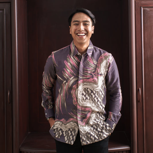Danja - Mandalas Premium Men's Long Sleeve Batik Shirt