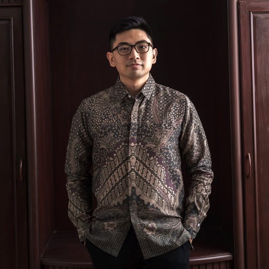 Kanavid - Mandalas Premium Men's Long Sleeve Batik Shirt