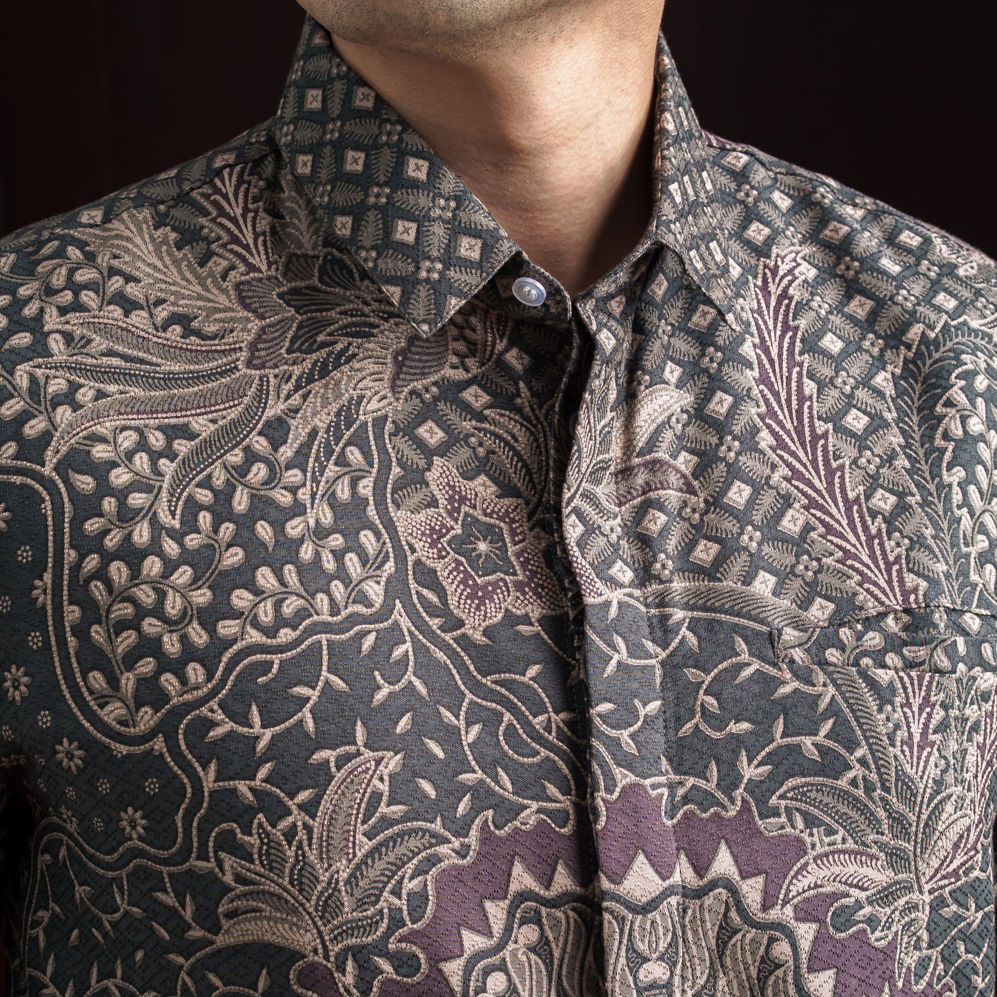Kanavid - Mandalas Premium Men's Long Sleeve Batik Shirt
