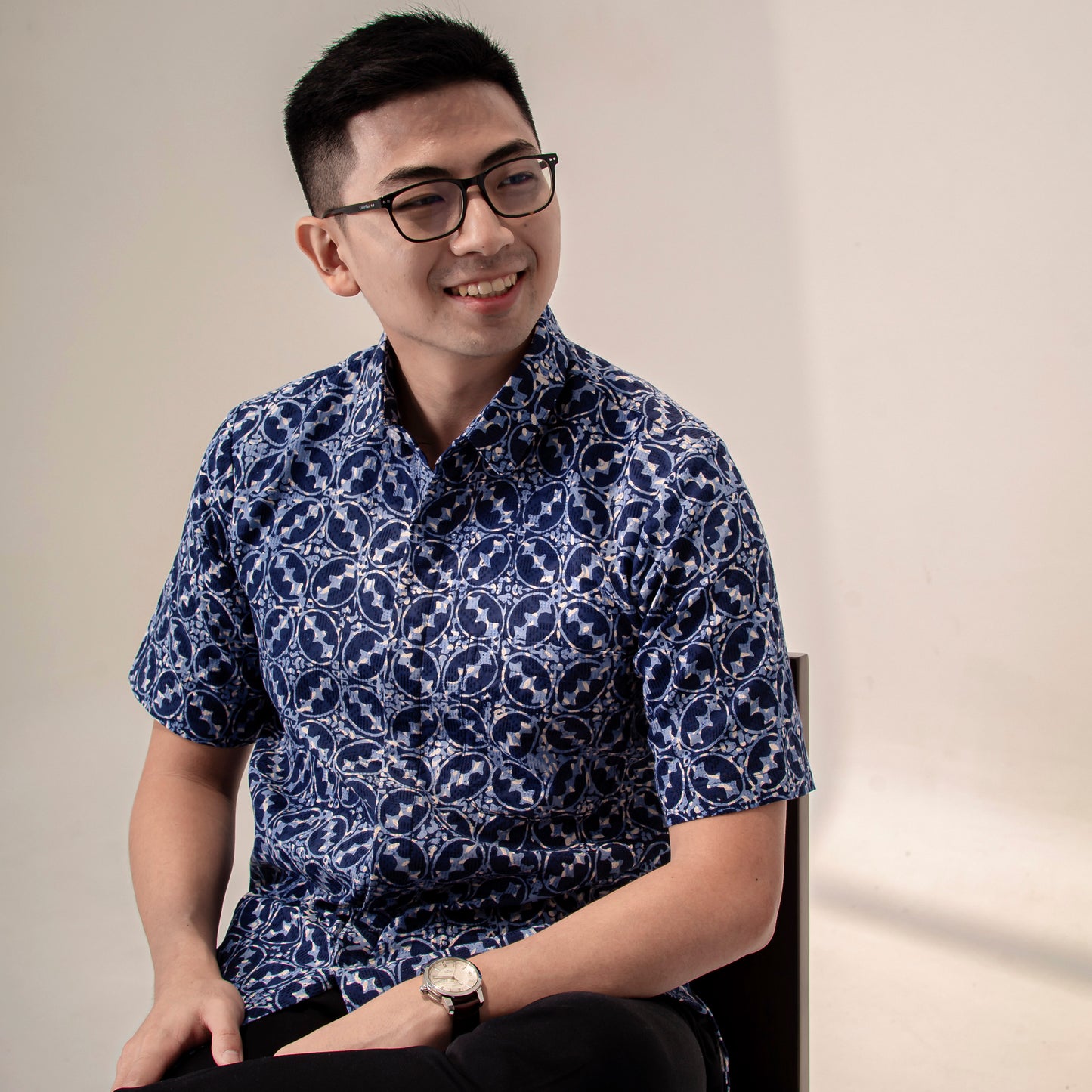Lavite - Mandalas Premium Men's Short Sleeve Batik Shirt