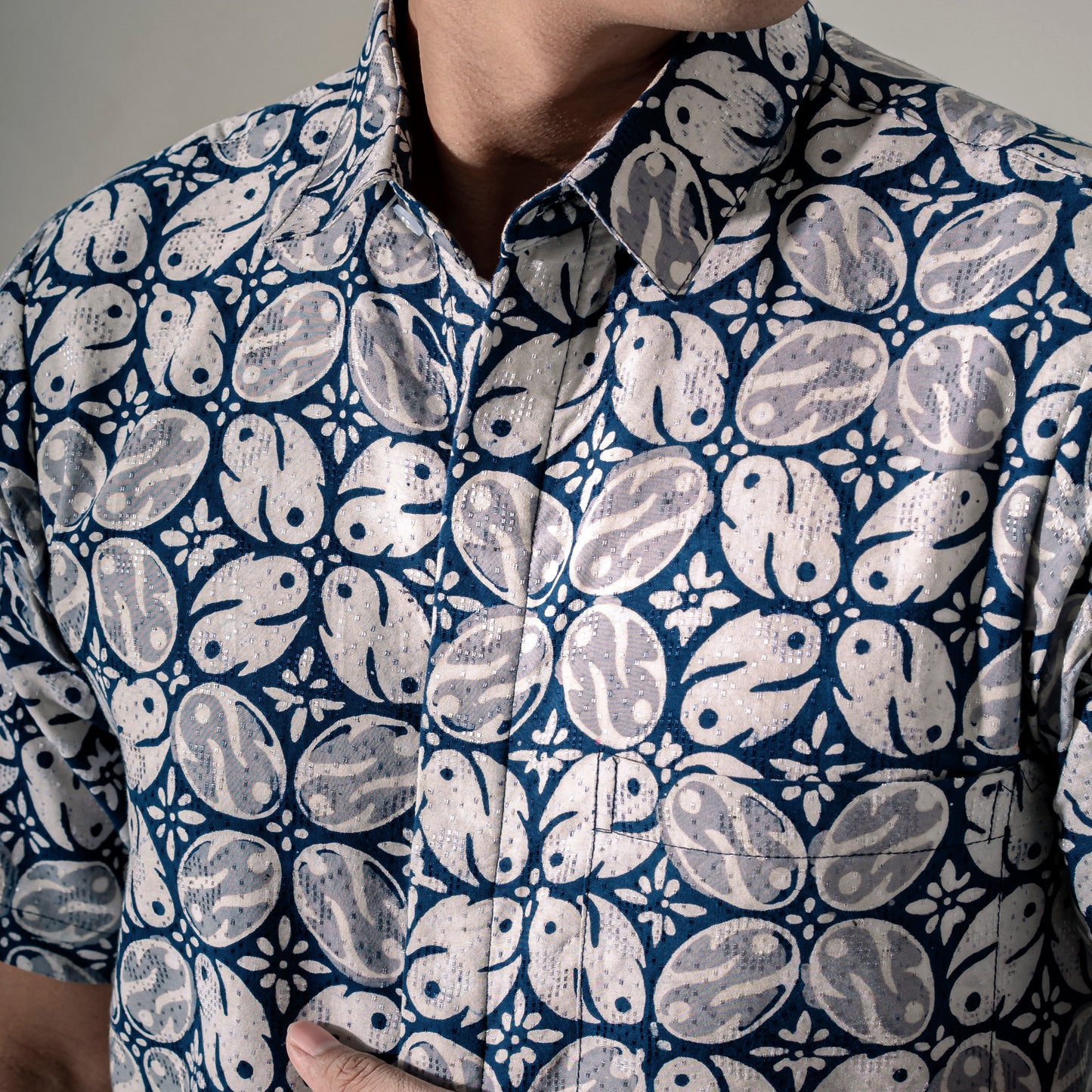 Arabica - Mandalas Premium Men's Short Sleeve Batik Shirt