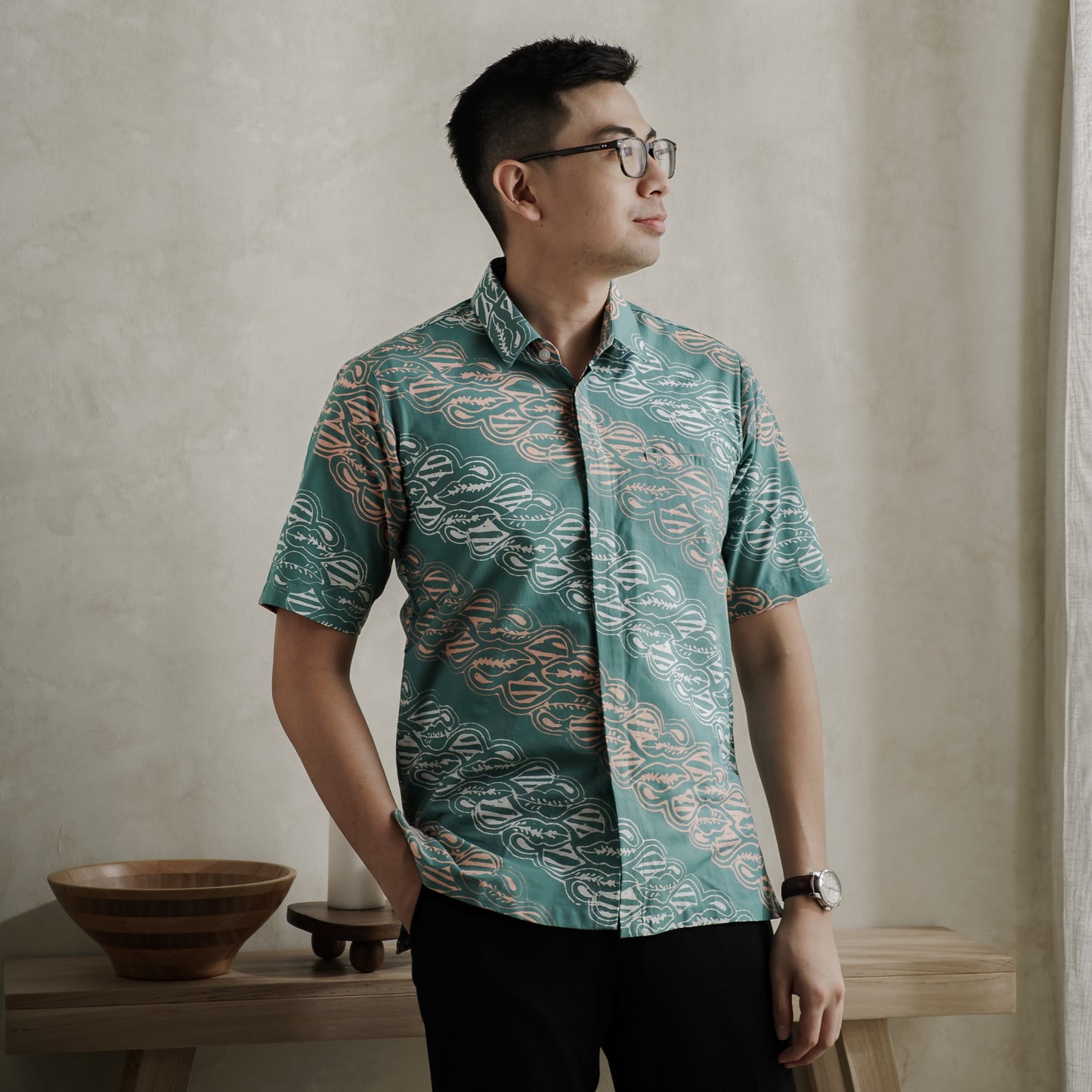 Ambak - Mandalas Premium Men's Short Sleeve Batik Shirt