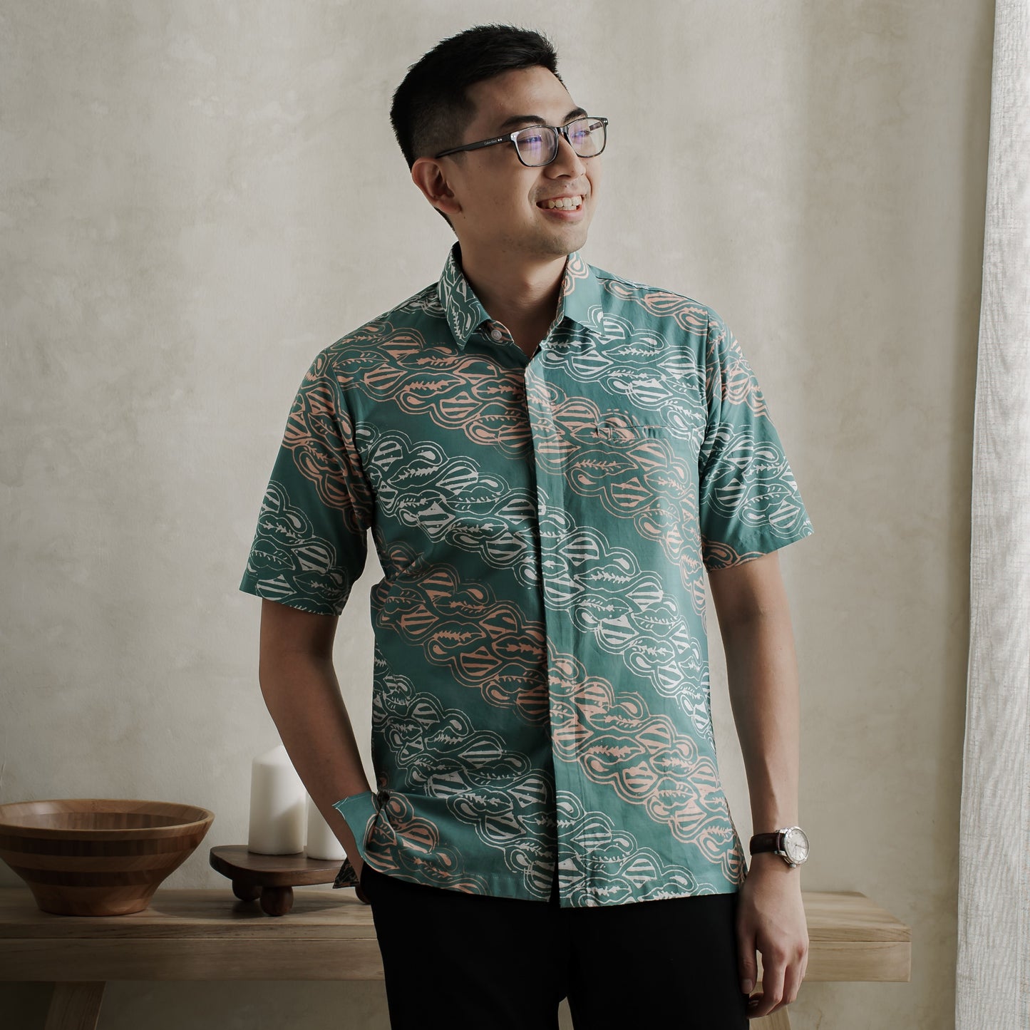 Ambak - Mandalas Premium Men's Short Sleeve Batik Shirt
