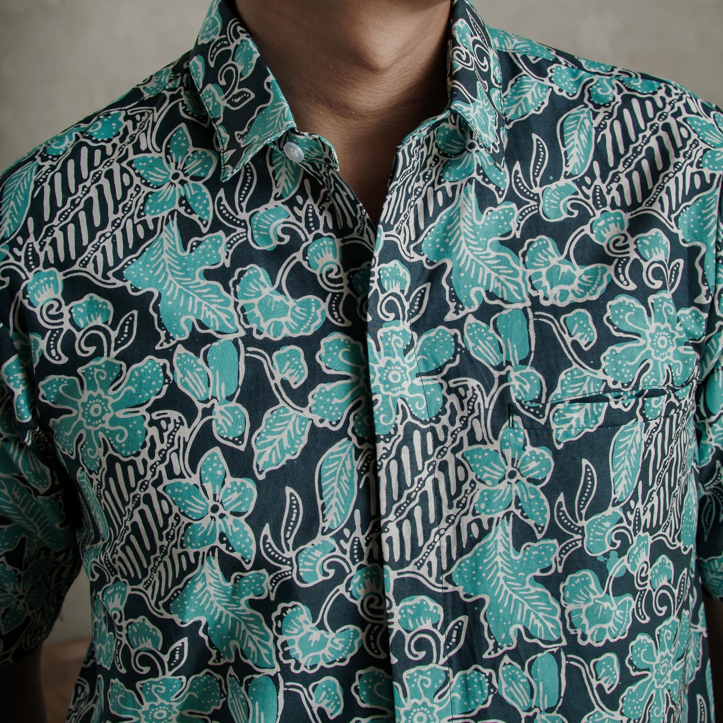 Kamboru - Mandalas Premium Men's Short Sleeve Batik Shirt