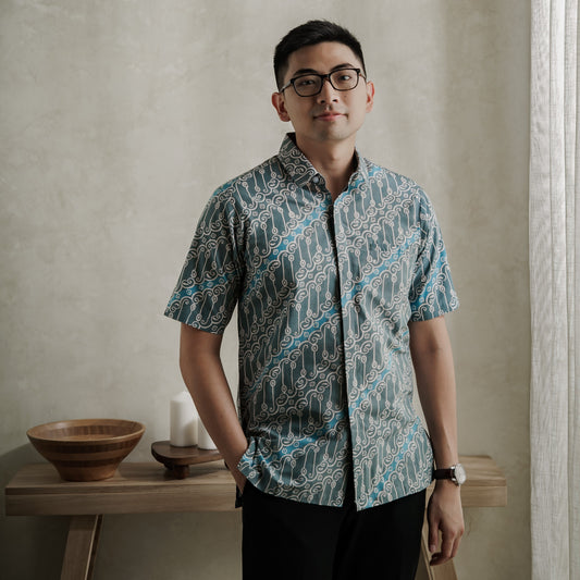 Dayun - Mandalas Premium Men's Short Sleeve Batik Shirt