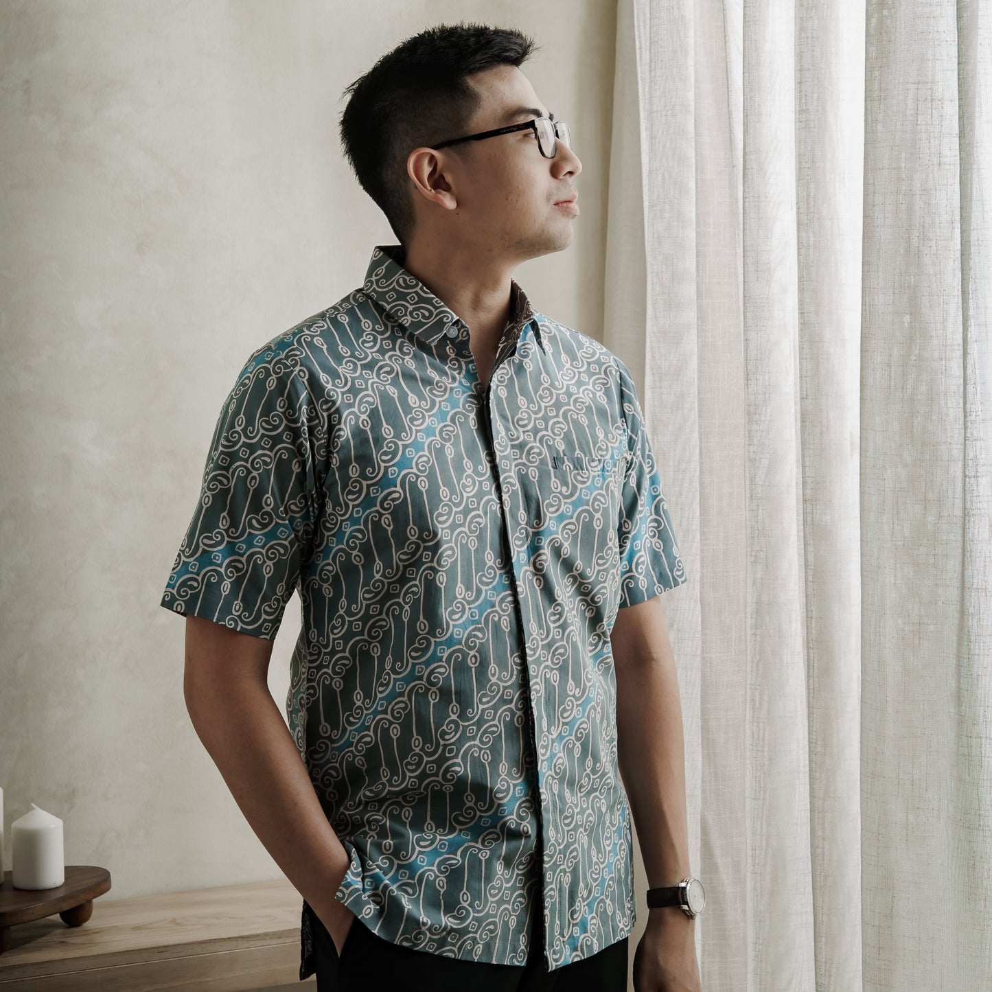 Dayun - Mandalas Premium Men's Short Sleeve Batik Shirt