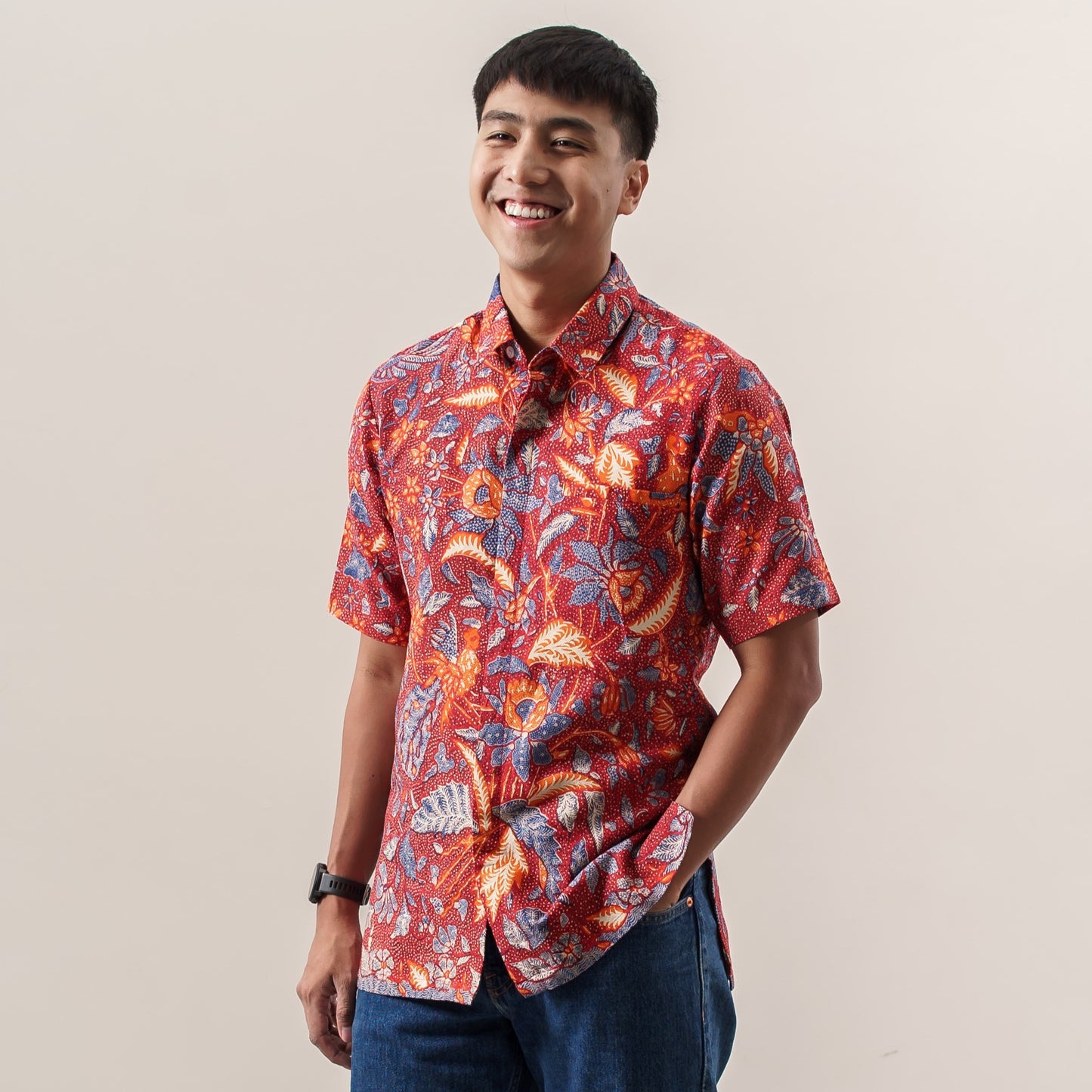 Rubinu - Mandalas Kemeja Batik Pria Premium Lengan Pendek