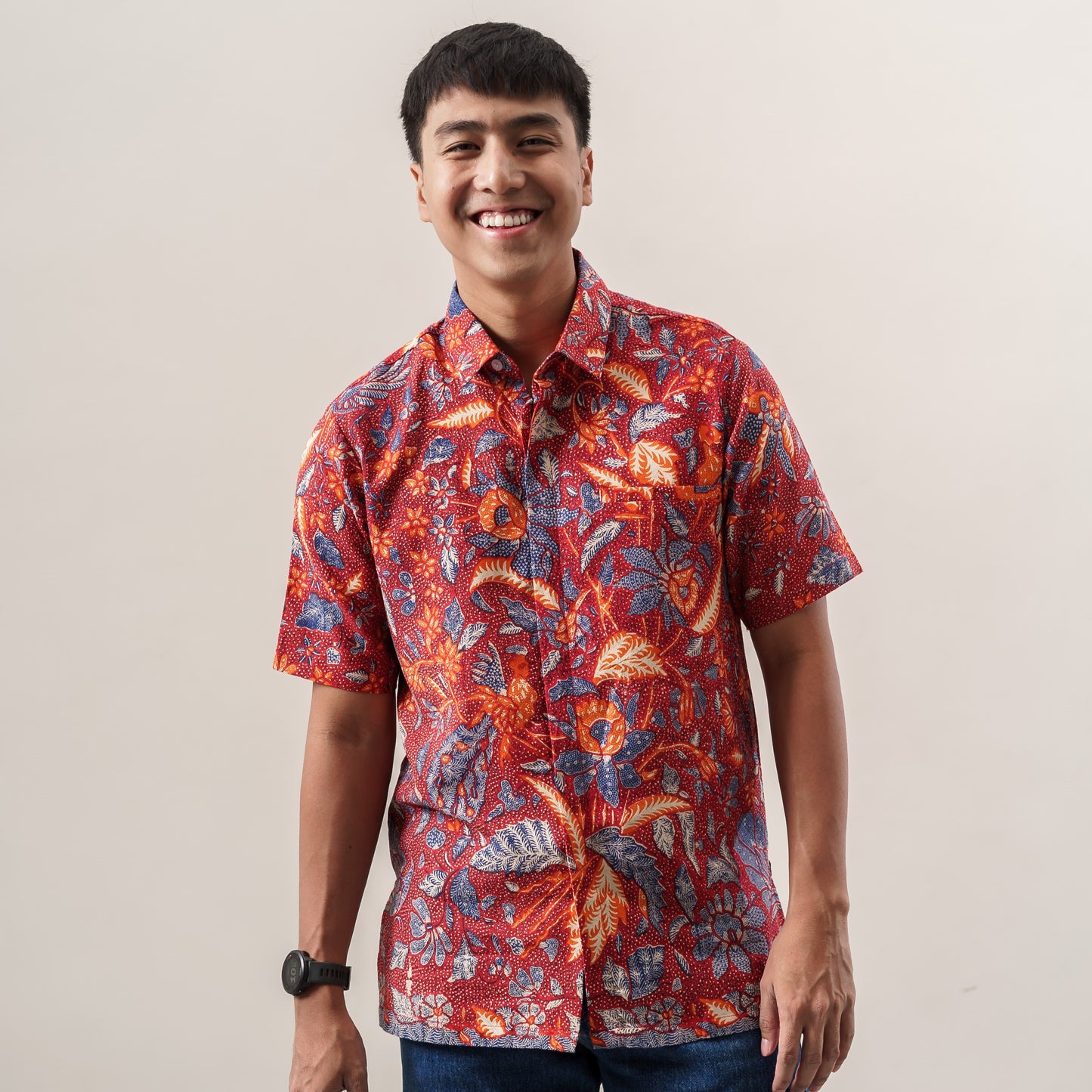 Rubinu - Mandalas Kemeja Batik Pria Premium Lengan Pendek