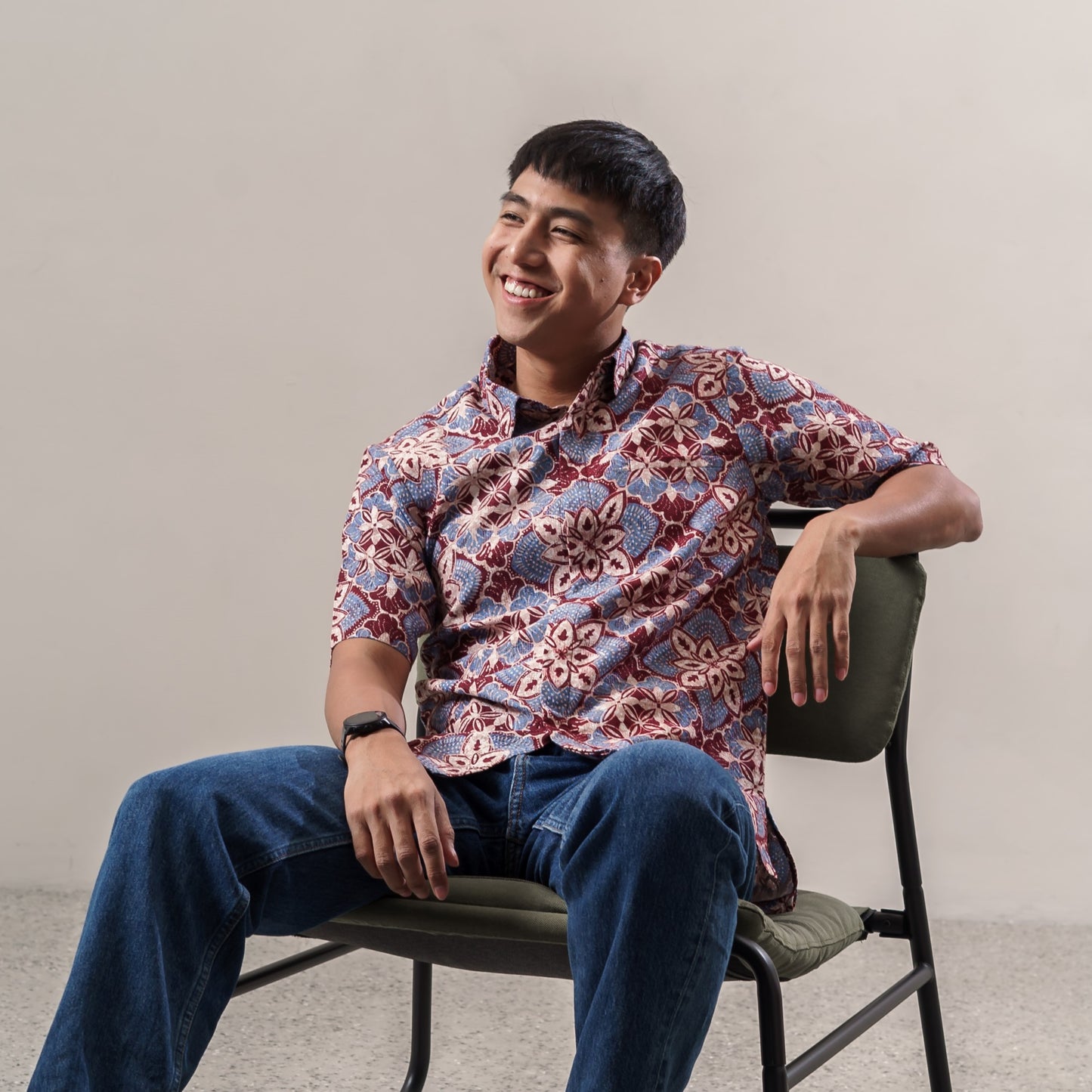 Merekah - Mandalas Premium Men's Short Sleeve Batik Shirt