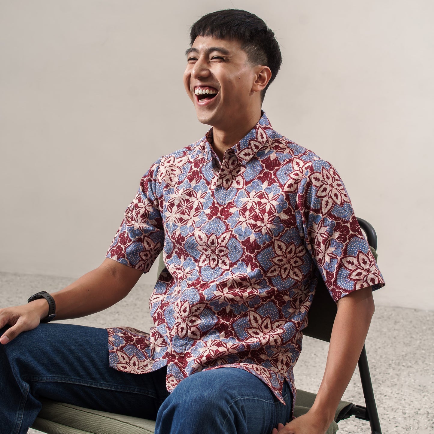 Merekah - Mandalas Premium Men's Short Sleeve Batik Shirt