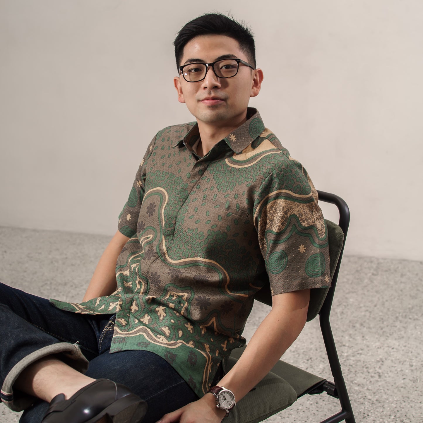 Pinuti - Mandalas Premium Men's Short Sleeve Batik Shirt
