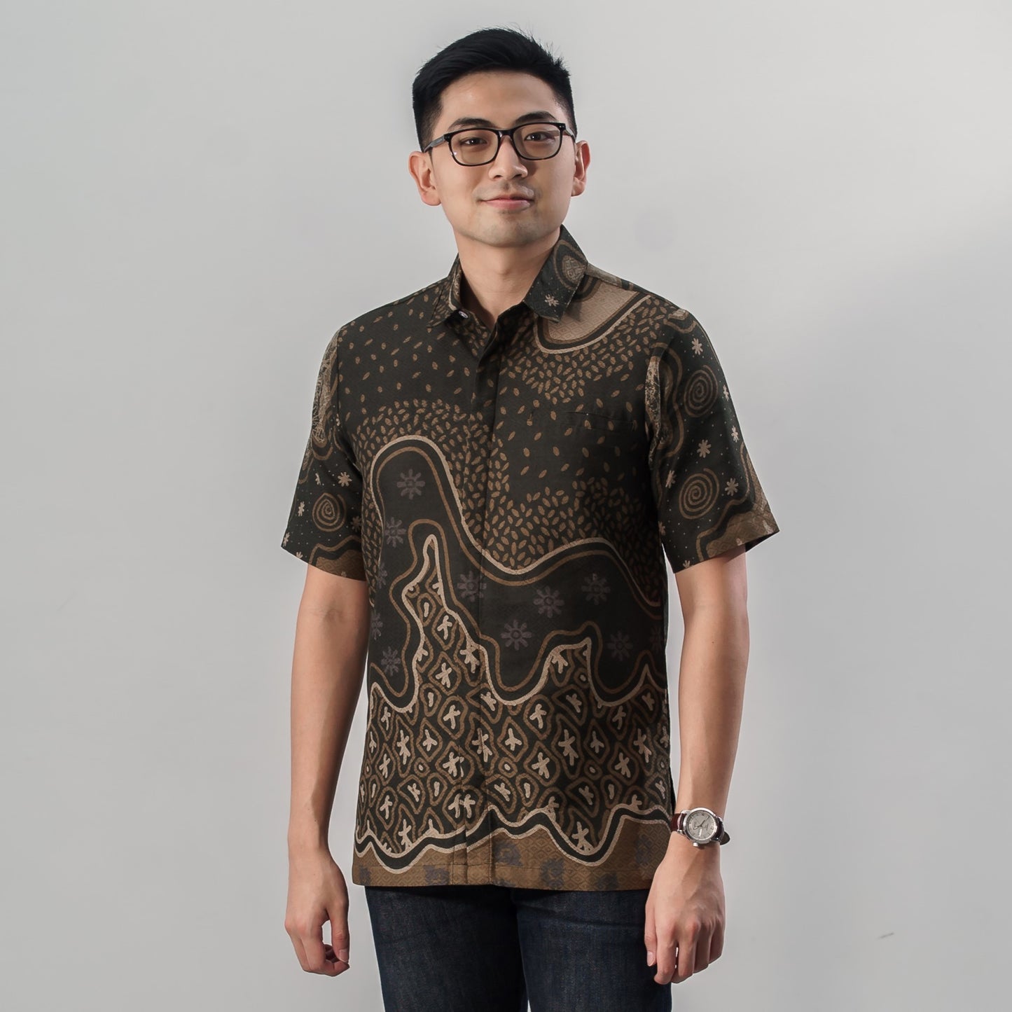 Garati - Mandalas Premium Men's Short Sleeve Batik Shirt