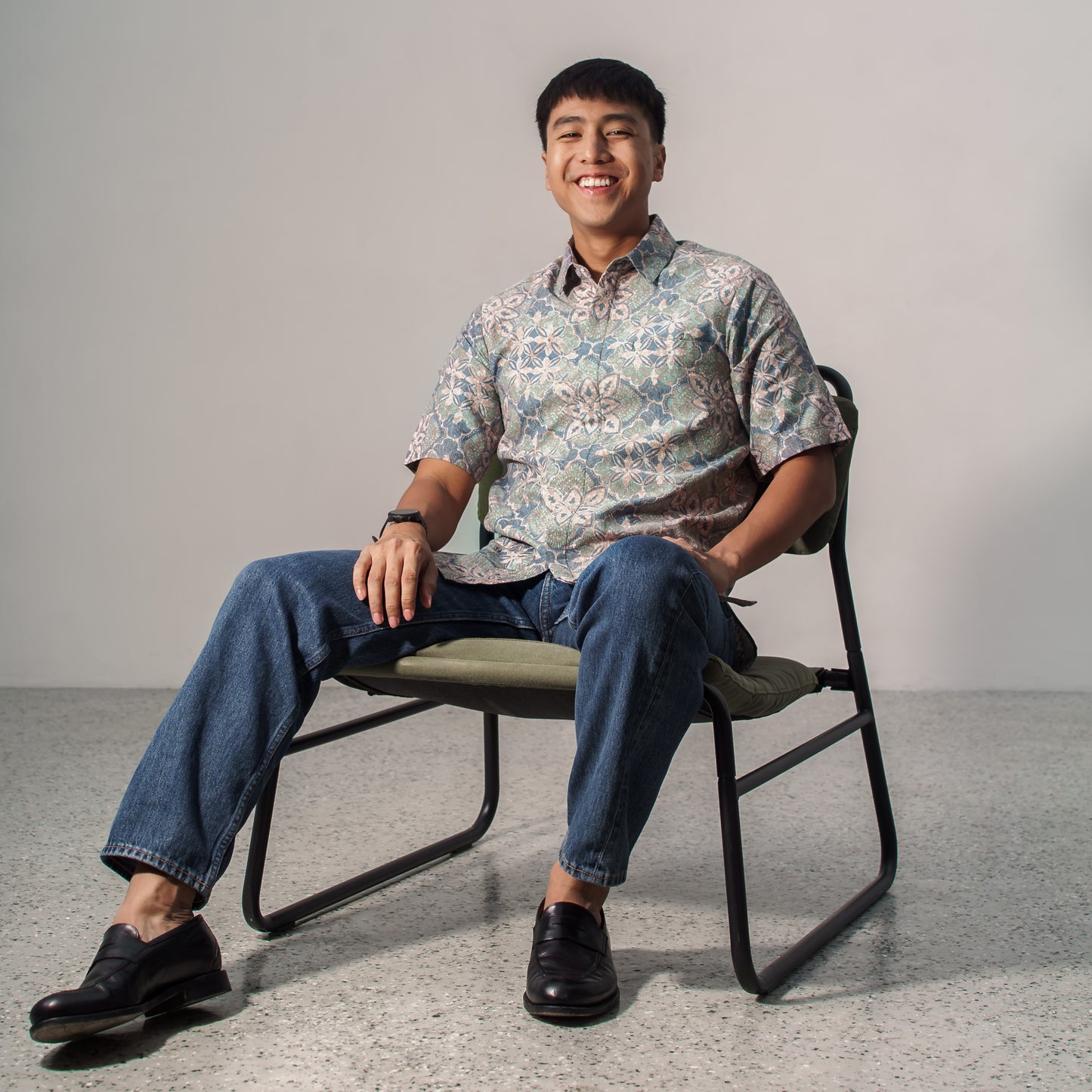 Meralda - Mandalas Premium Men's Short Sleeve Batik Shirt