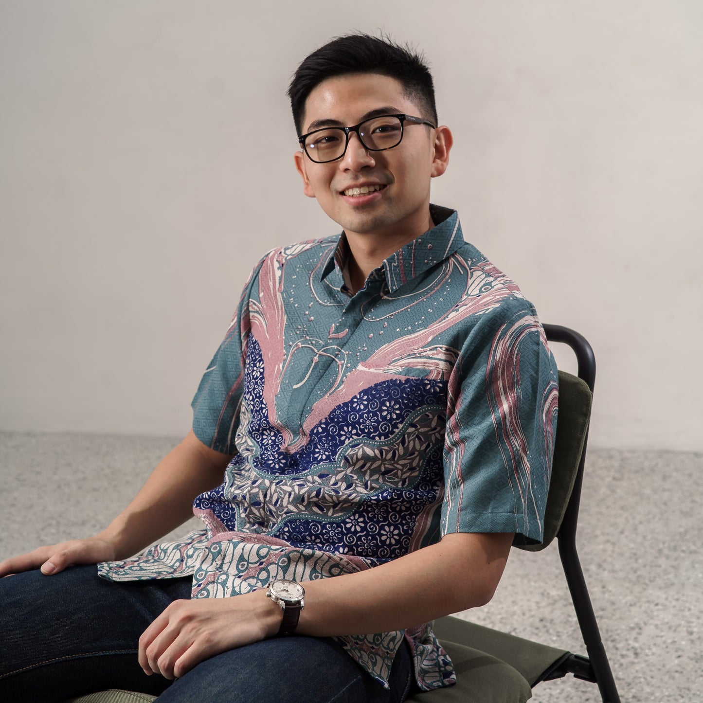 Ambara - Mandalas Premium Men's Short Sleeve Batik Shirt