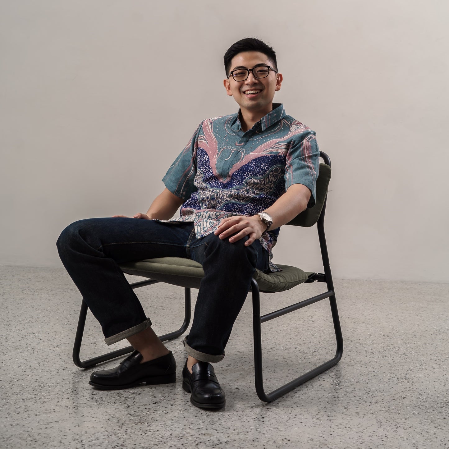 Ambara - Mandalas Premium Men's Short Sleeve Batik Shirt