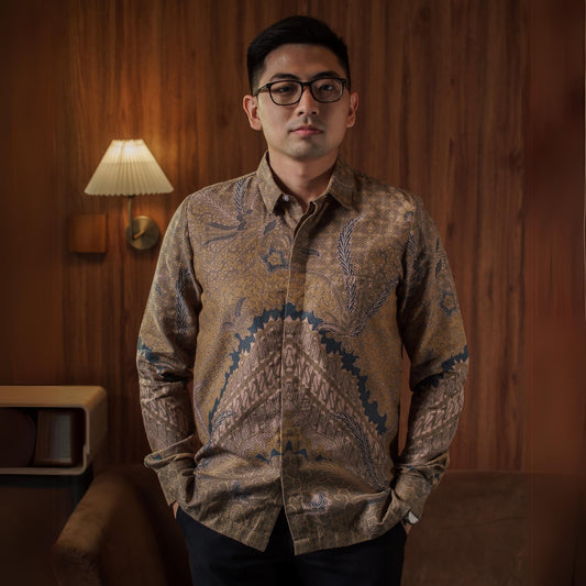 Kanaka - Mandalas Premium Men's Long Sleeve Batik Shirt