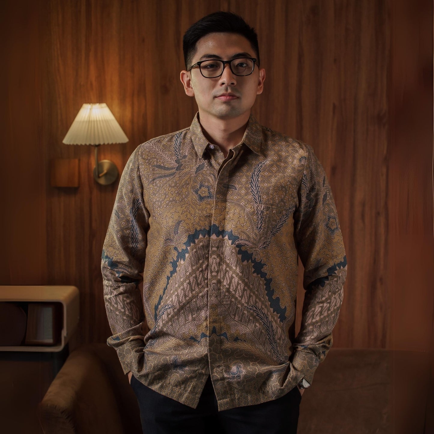 Kanaka - Mandalas Premium Men's Long Sleeve Batik Shirt