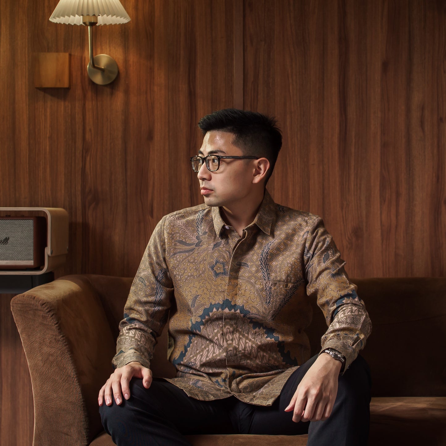 Kanaka - Mandalas Premium Men's Long Sleeve Batik Shirt