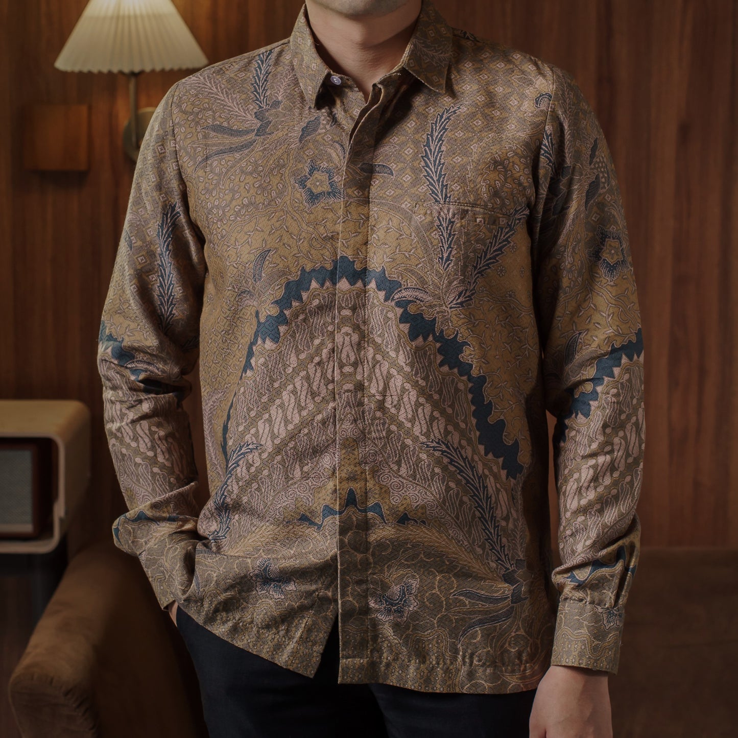 Kanaka - Mandalas Premium Men's Long Sleeve Batik Shirt