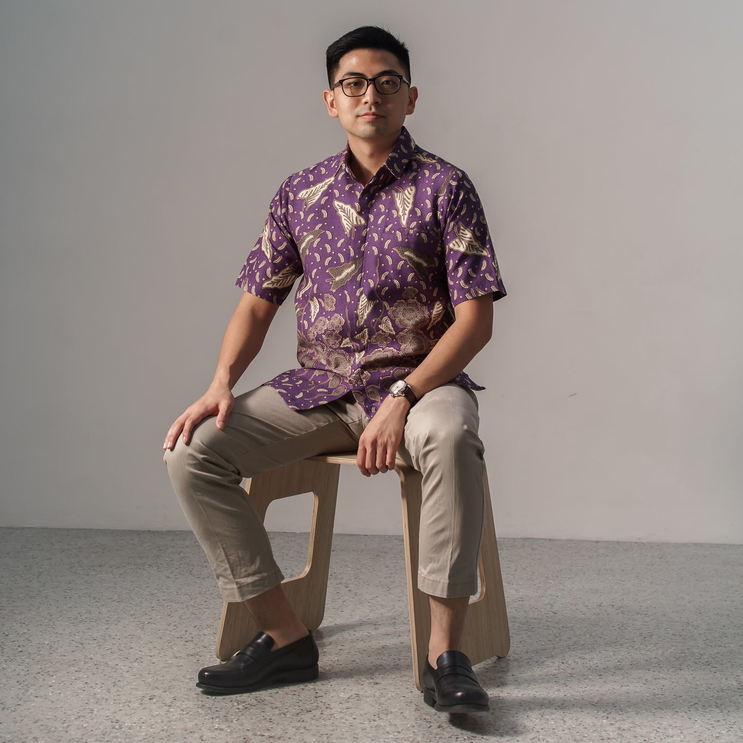 Taro - Mandalas Premium Men's Short Sleeve Batik Shirt