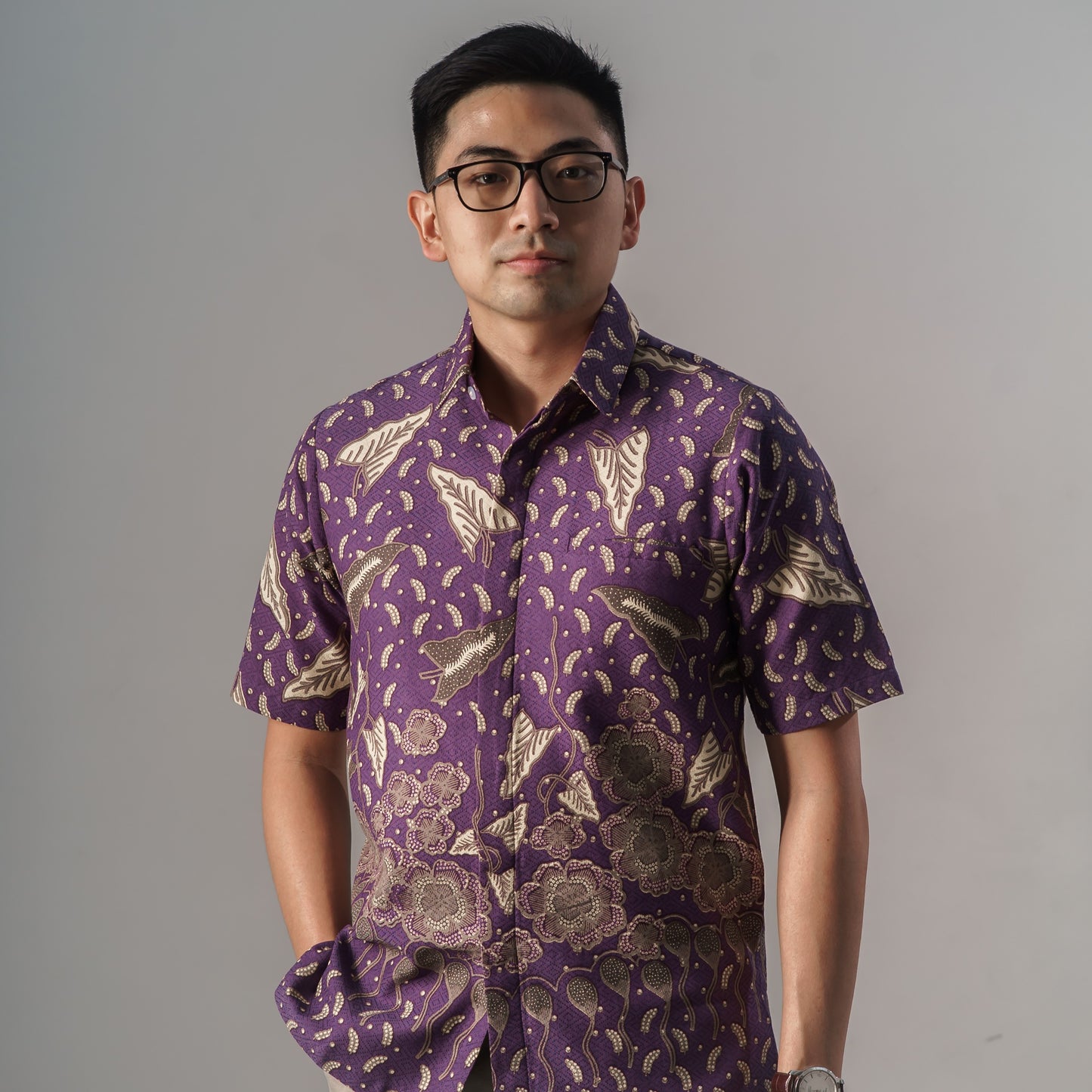 Taro - Mandalas Premium Men's Short Sleeve Batik Shirt