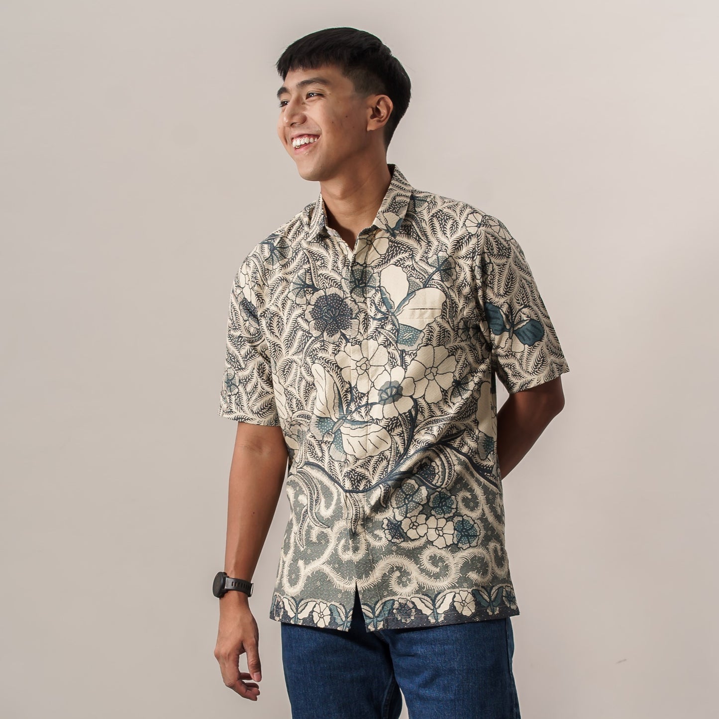 Timano - Mandalas Premium Men's Short Sleeve Batik Shirt