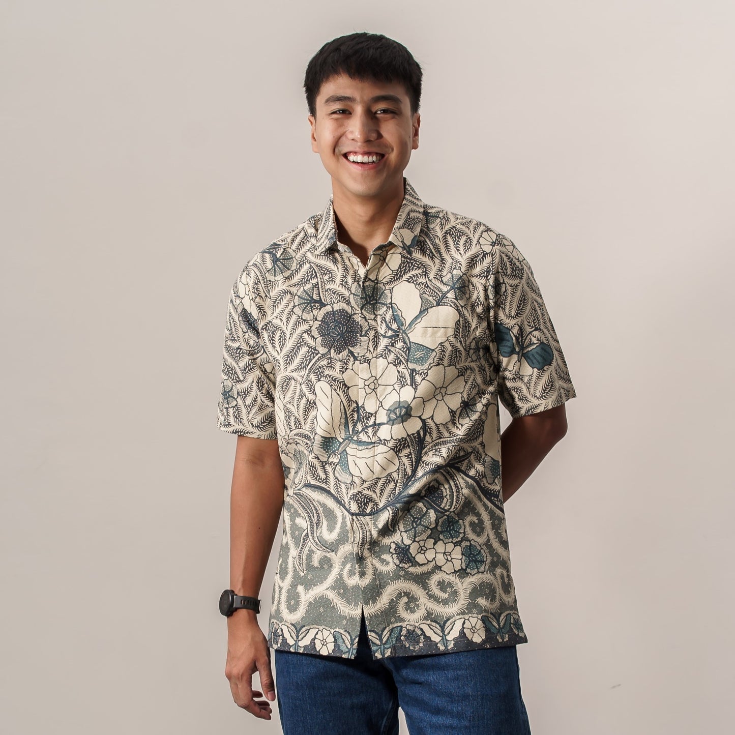 Timano - Mandalas Premium Men's Short Sleeve Batik Shirt