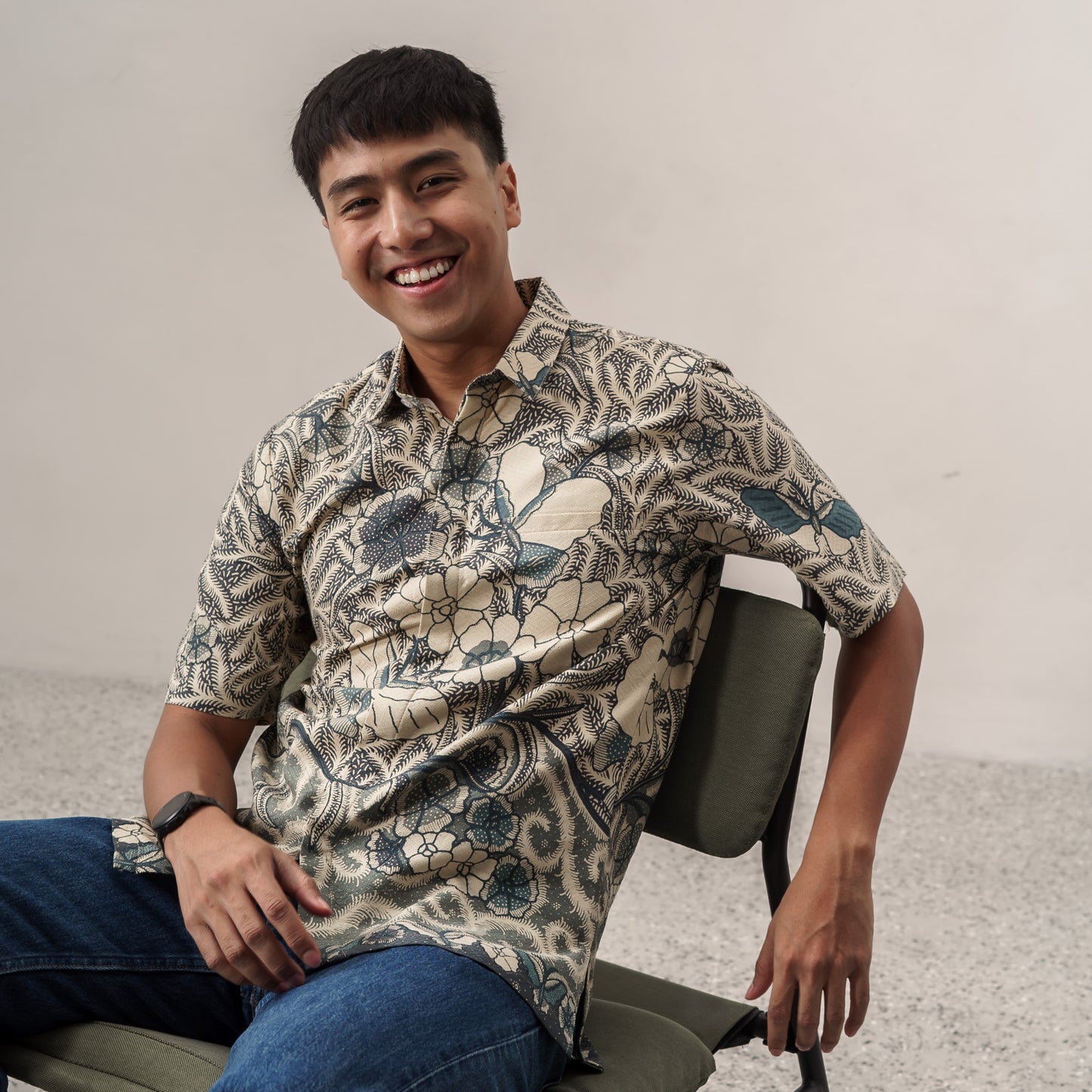 Timano - Mandalas Premium Men's Short Sleeve Batik Shirt