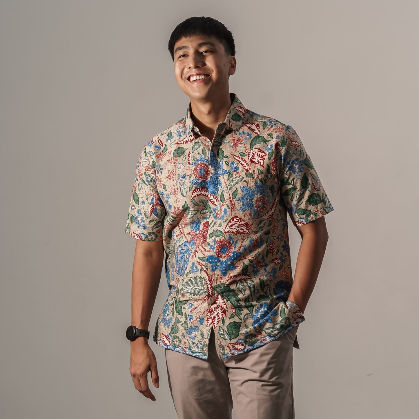 Nugrasan - Mandalas Premium Men's Short Sleeve Batik Shirt