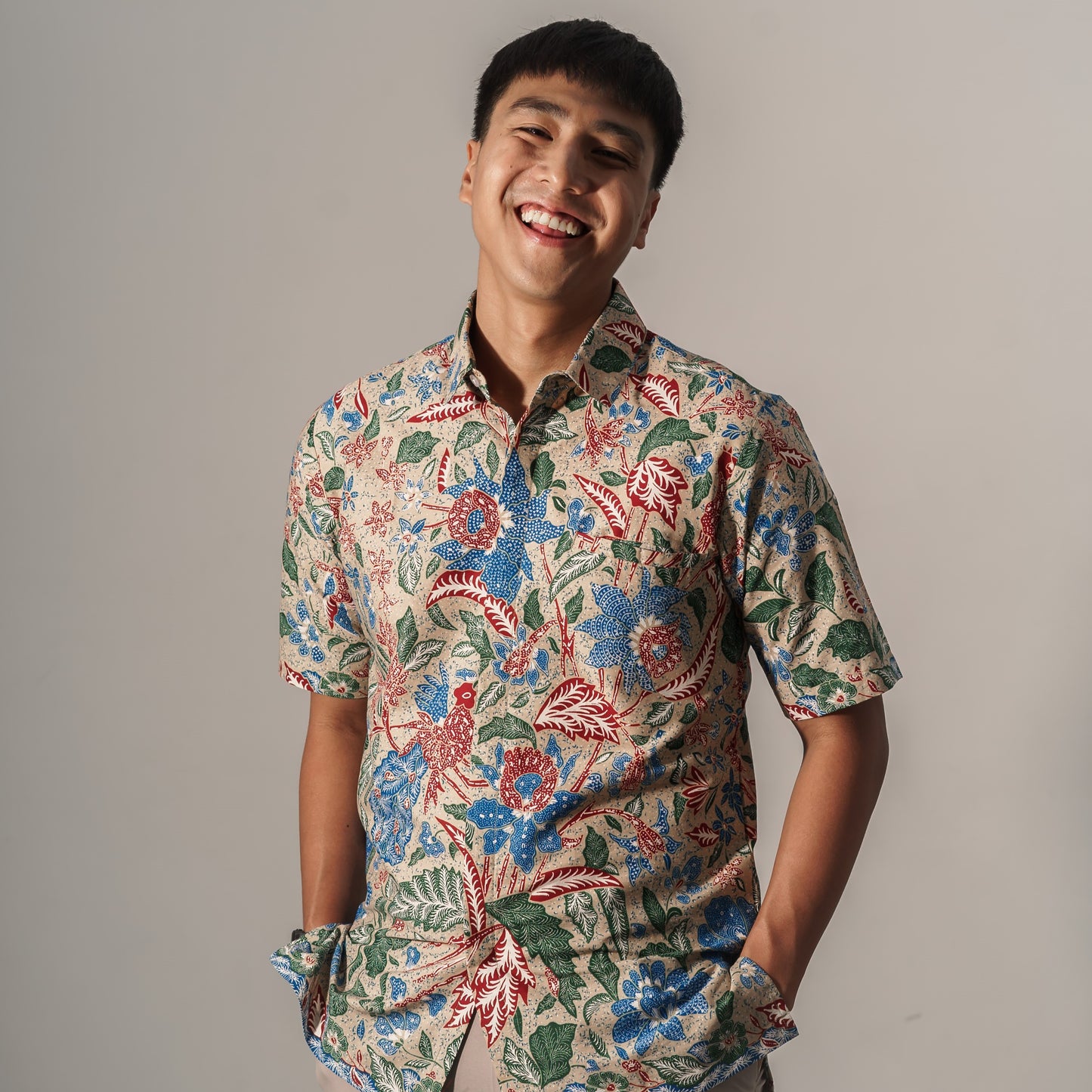 Nugrasan - Mandalas Premium Men's Short Sleeve Batik Shirt