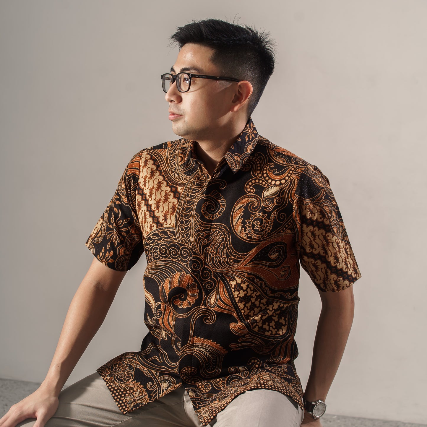 Banara - Mandalas Premium Men's Short Sleeve Batik Shirt