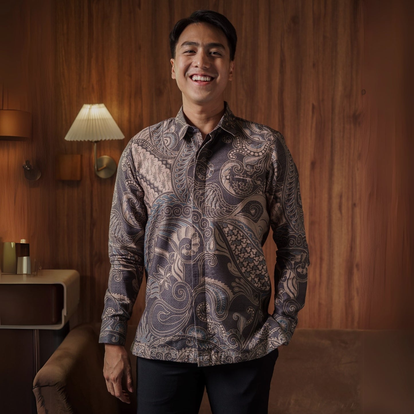 Banabu - Mandalas Premium Men's Long Sleeve Batik Shirt