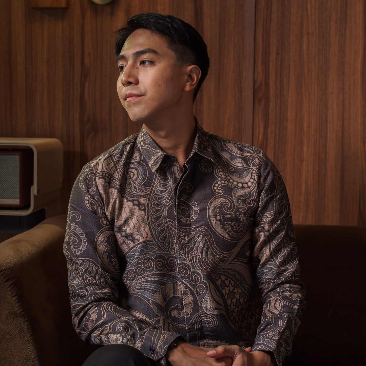 Banabu - Mandalas Premium Men's Long Sleeve Batik Shirt