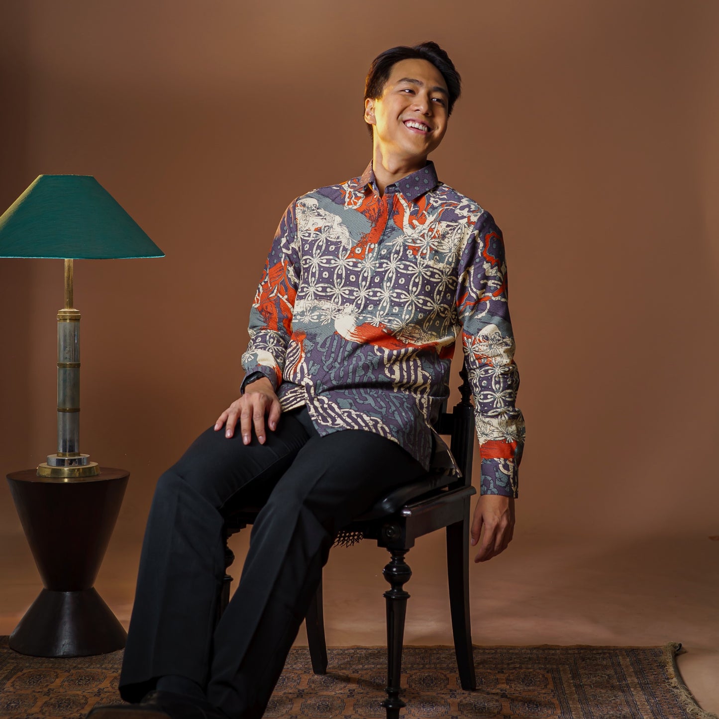 Dangu - Mandalas Premium Men's Long Sleeve Batik Shirt
