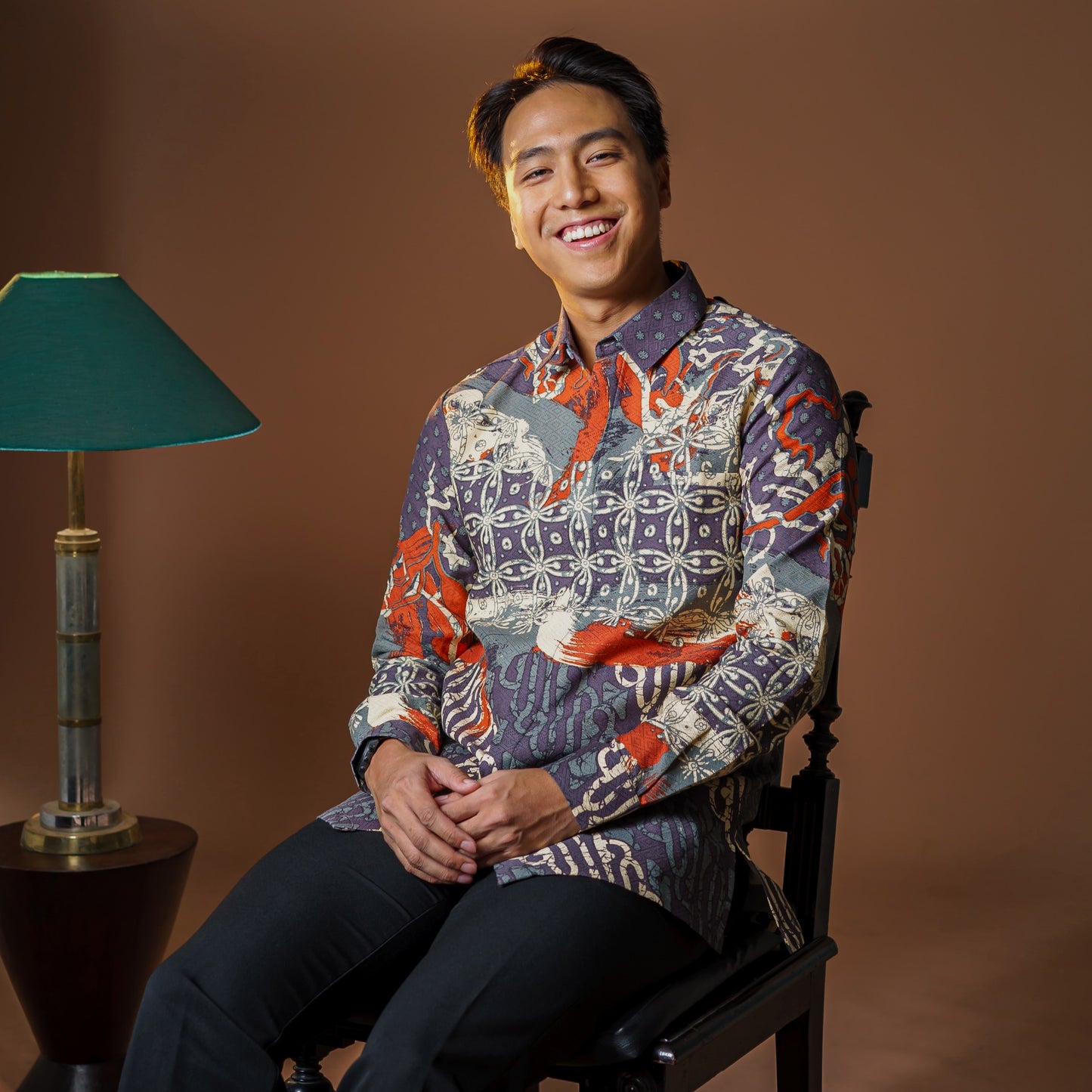 Dangu - Mandalas Premium Men's Long Sleeve Batik Shirt