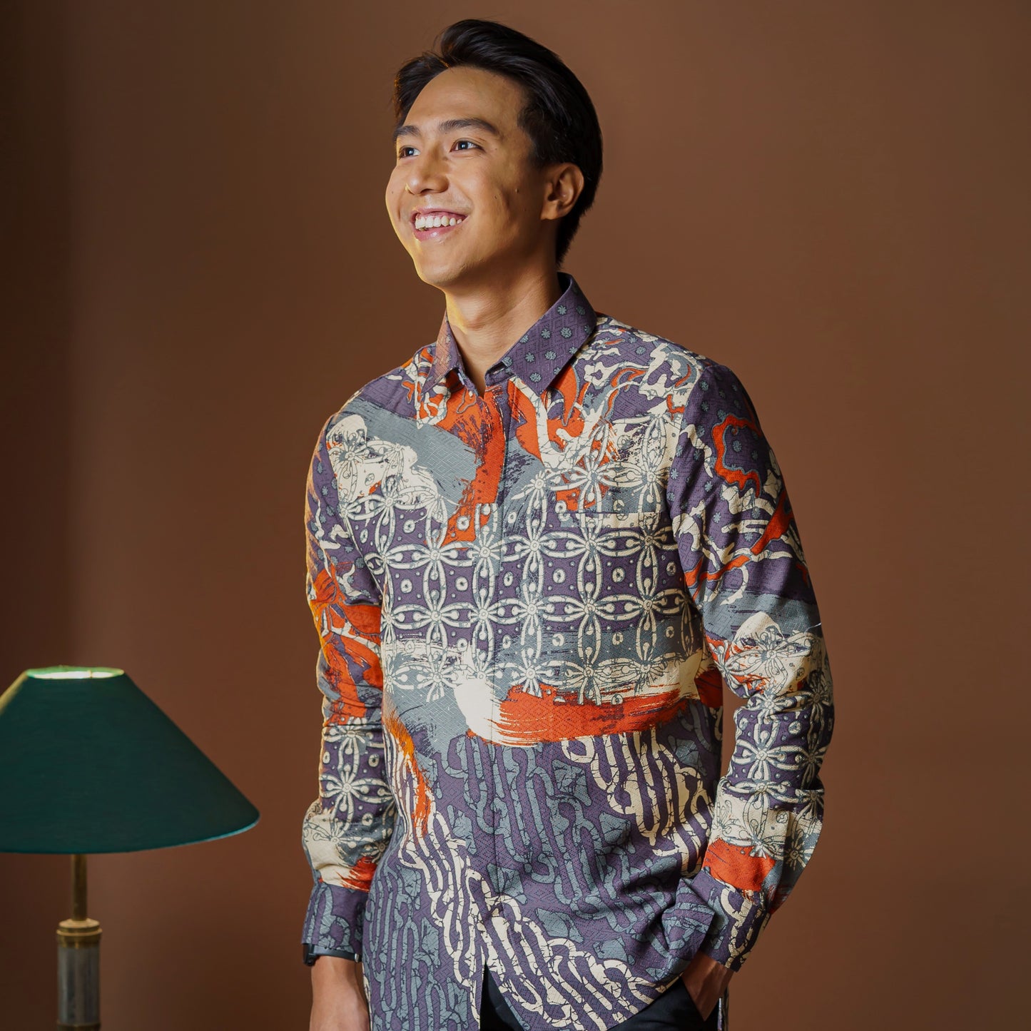 Dangu - Mandalas Premium Men's Long Sleeve Batik Shirt