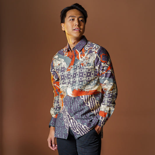 Dangu - Mandalas Premium Men's Long Sleeve Batik Shirt