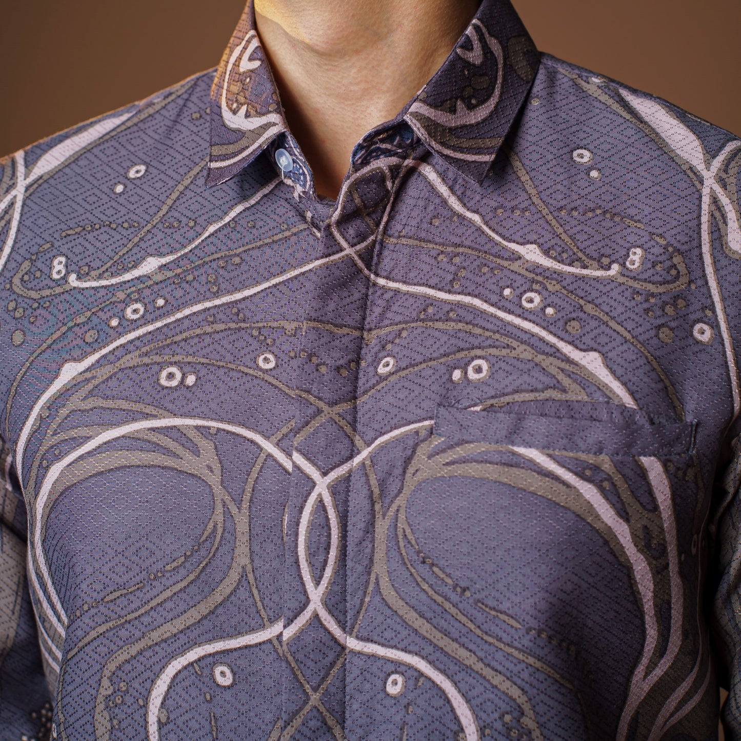 Corola - Mandalas Premium Men's Long Sleeve Batik Shirt