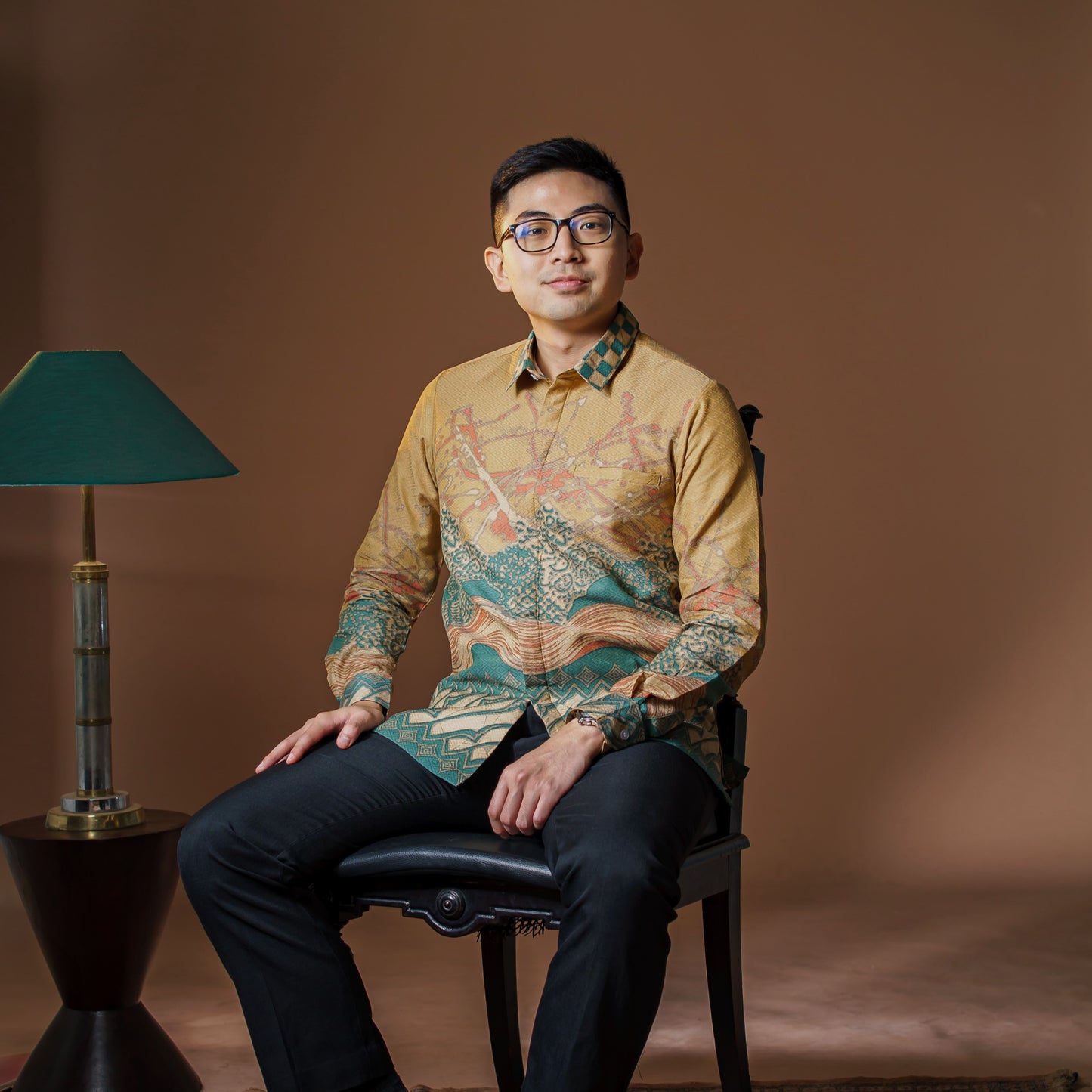 Genamas - Mandalas Premium Men's Long Sleeve Batik Shirt