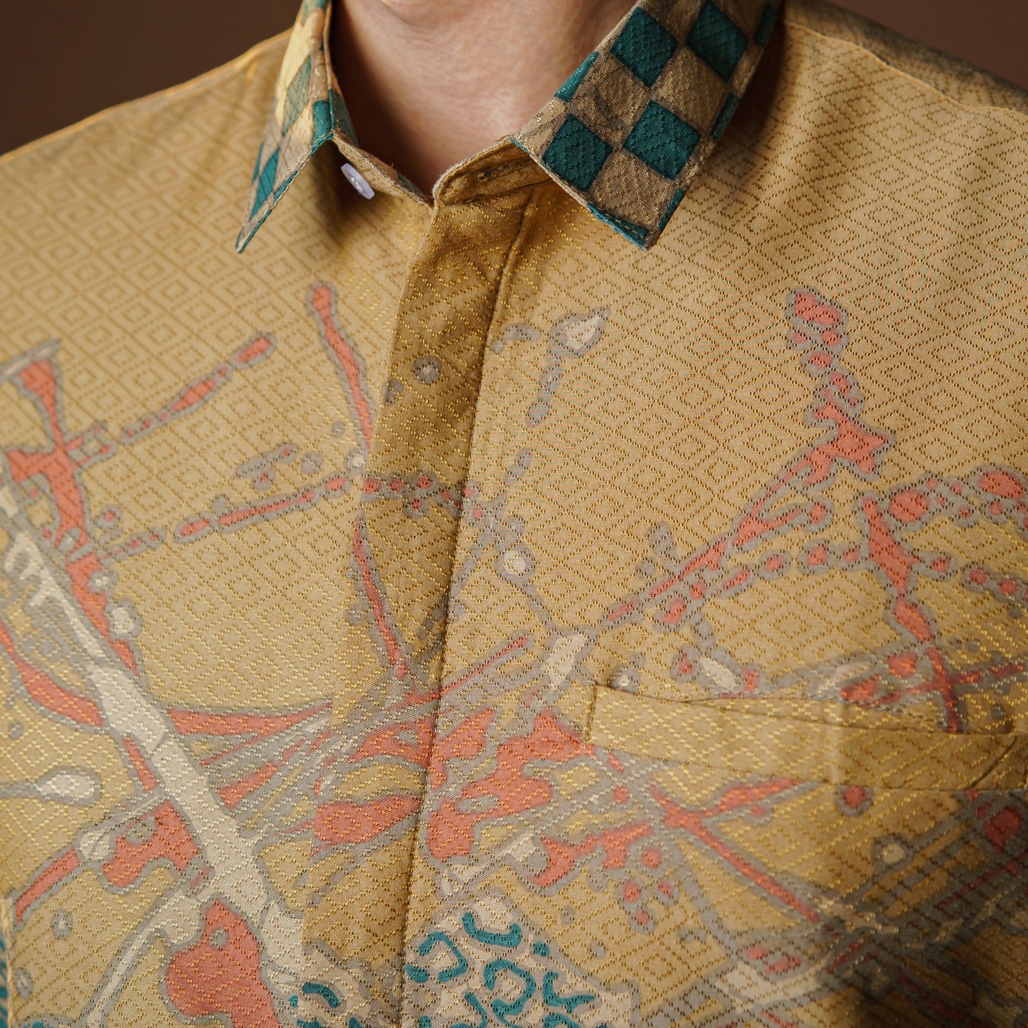 Genamas - Mandalas Premium Men's Long Sleeve Batik Shirt