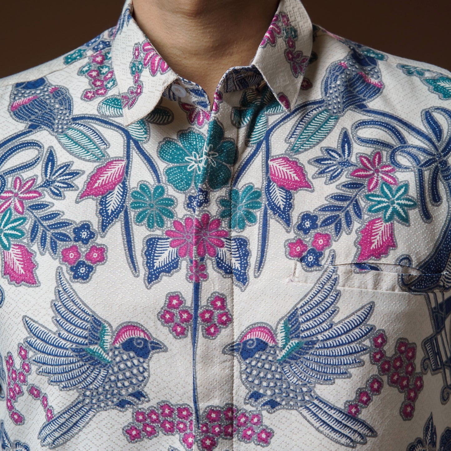 Lantern - Mandalas Premium Men's Short Sleeve Batik Shirt