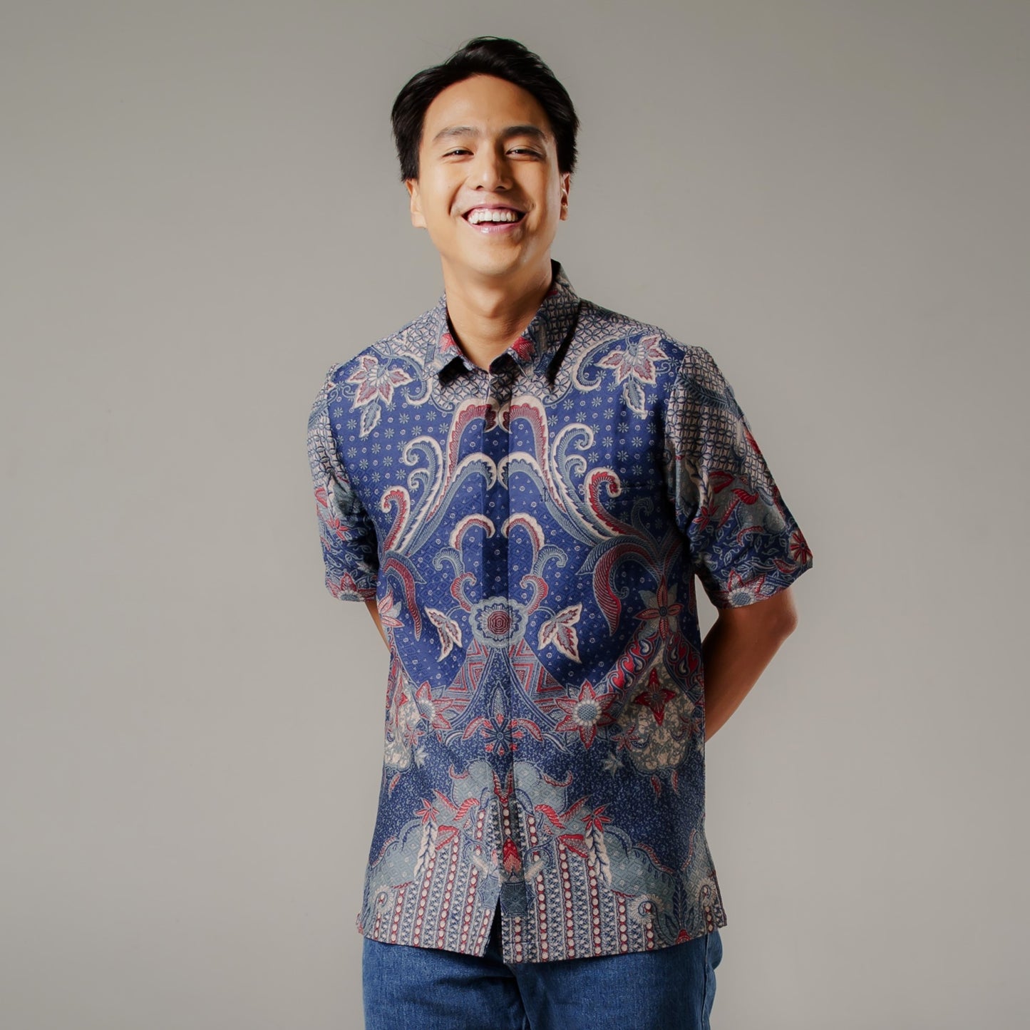 Dharma - Mandalas Premium Men's Short Sleeve Batik Shirt