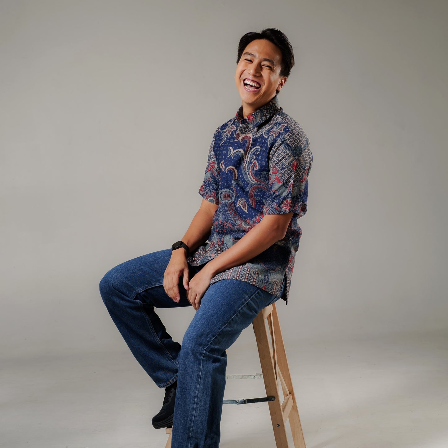 Dharma - Mandalas Premium Men's Short Sleeve Batik Shirt