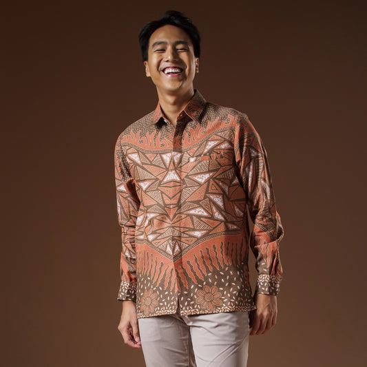 Goras - Mandalas Premium Men's Long Sleeve Batik Shirt