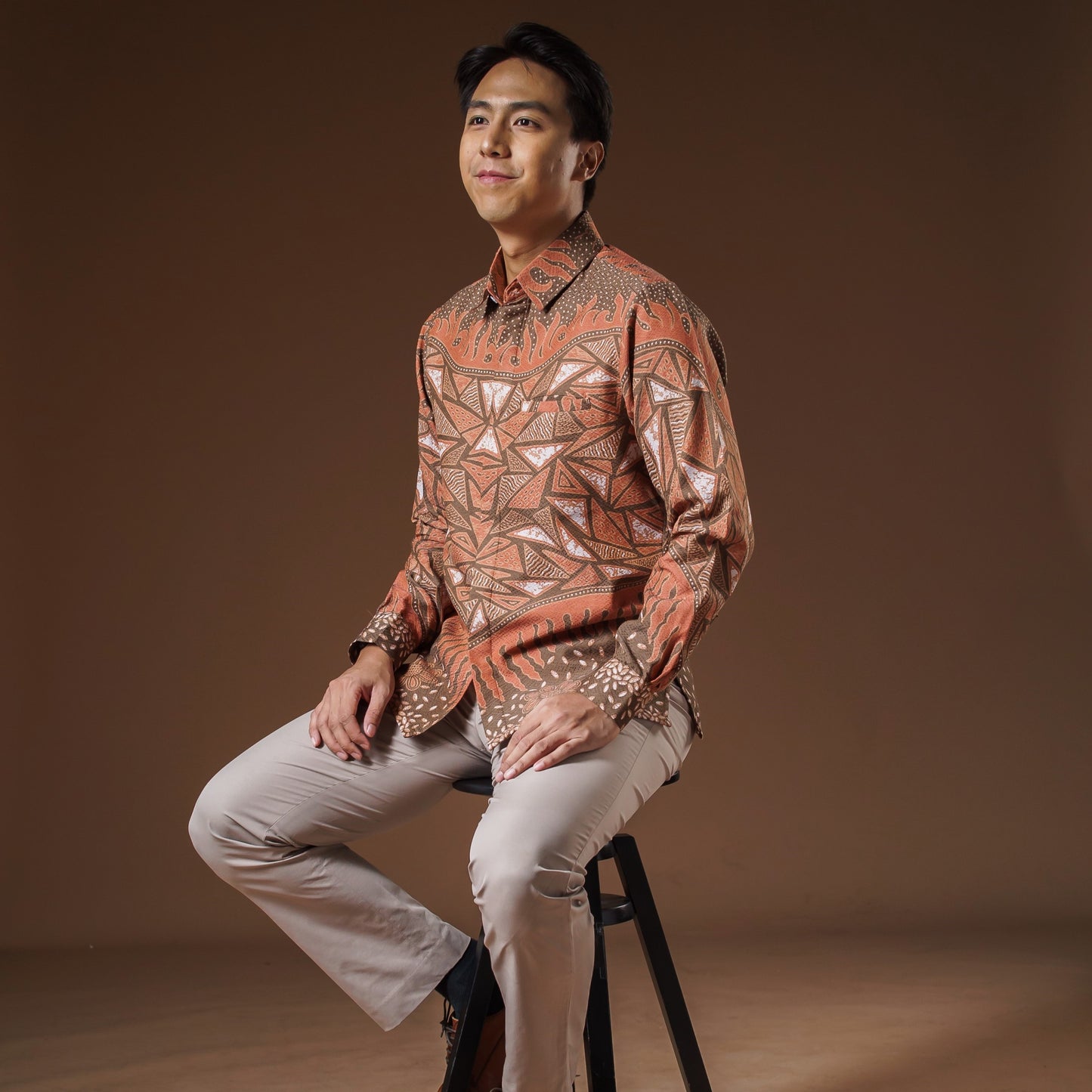 Goras - Mandalas Premium Men's Long Sleeve Batik Shirt
