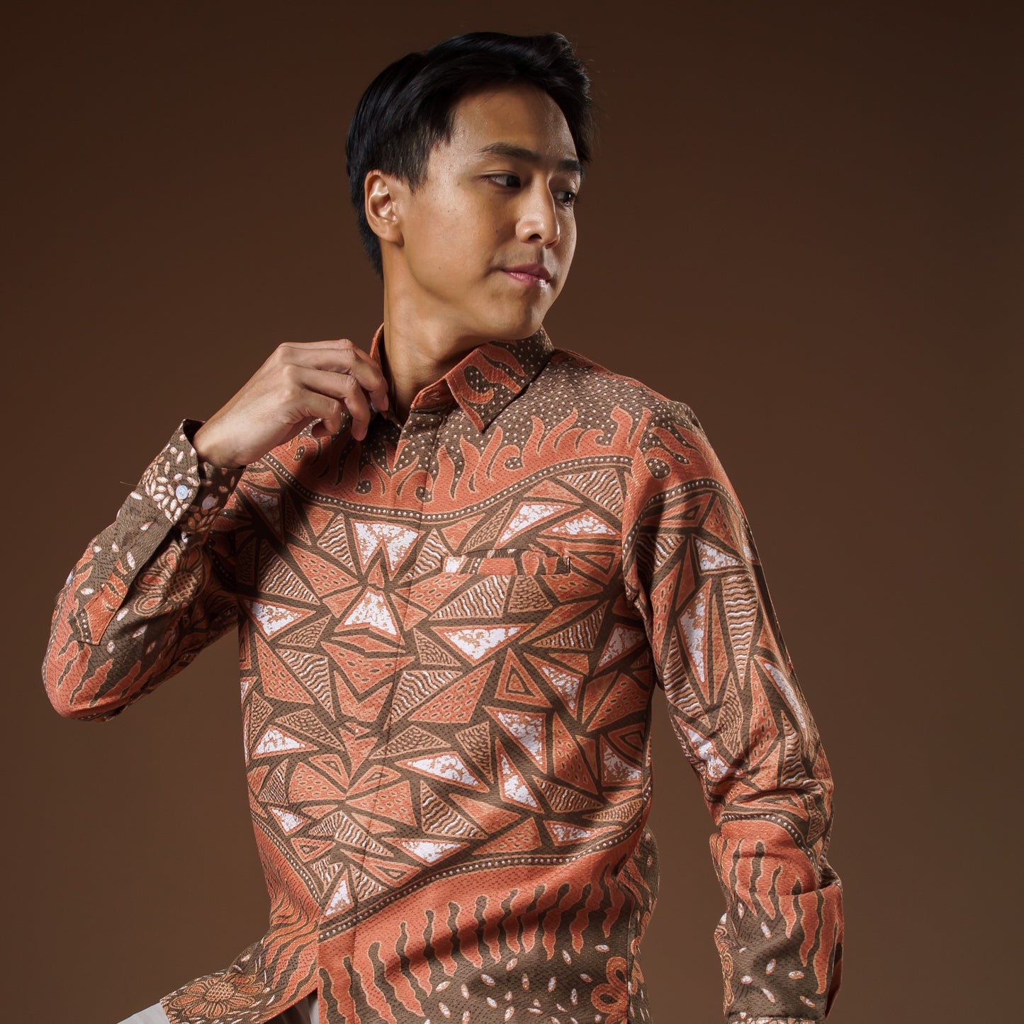 Goras - Mandalas Premium Men's Long Sleeve Batik Shirt
