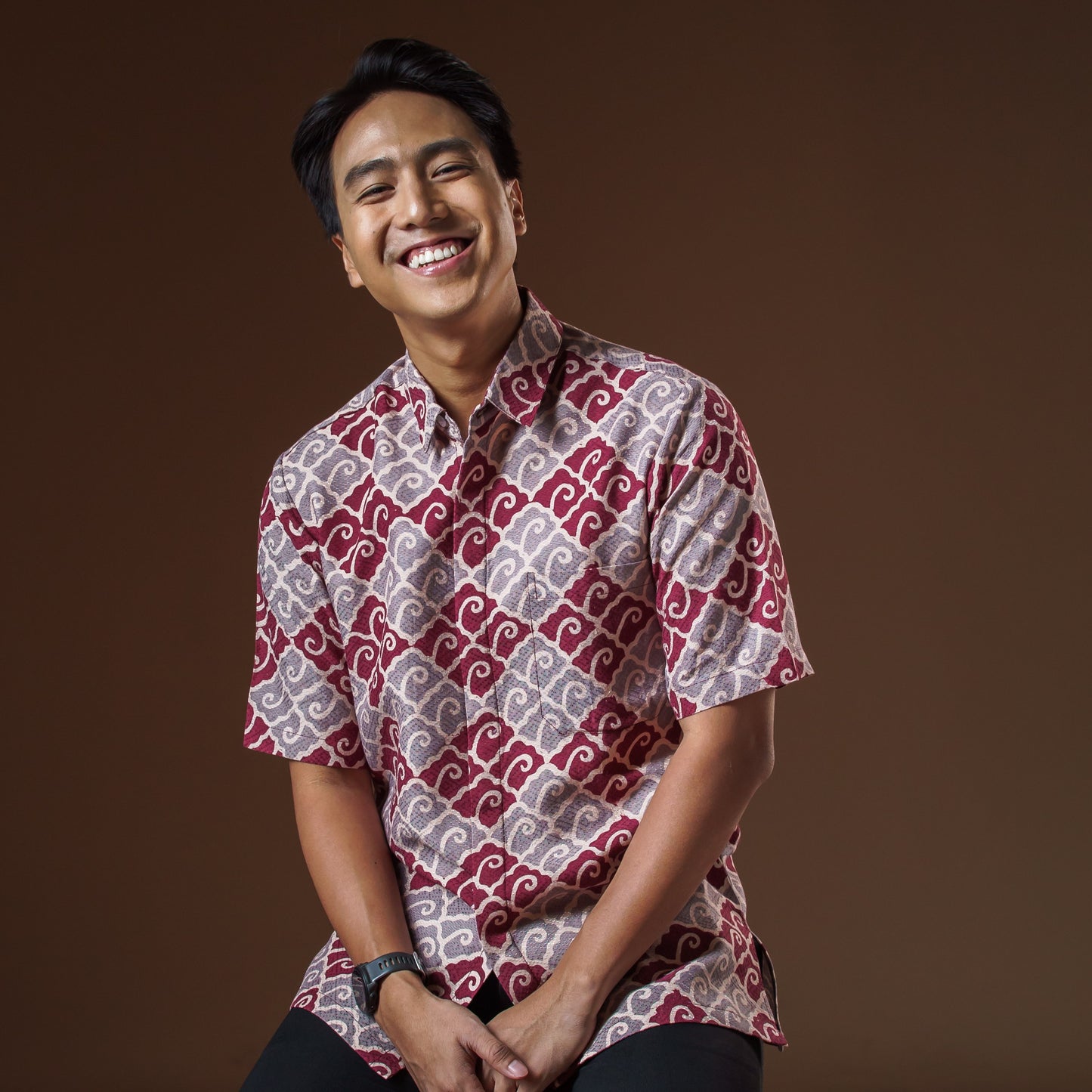 Gaara - Mandalas Premium Men's Short Sleeve Batik Shirt