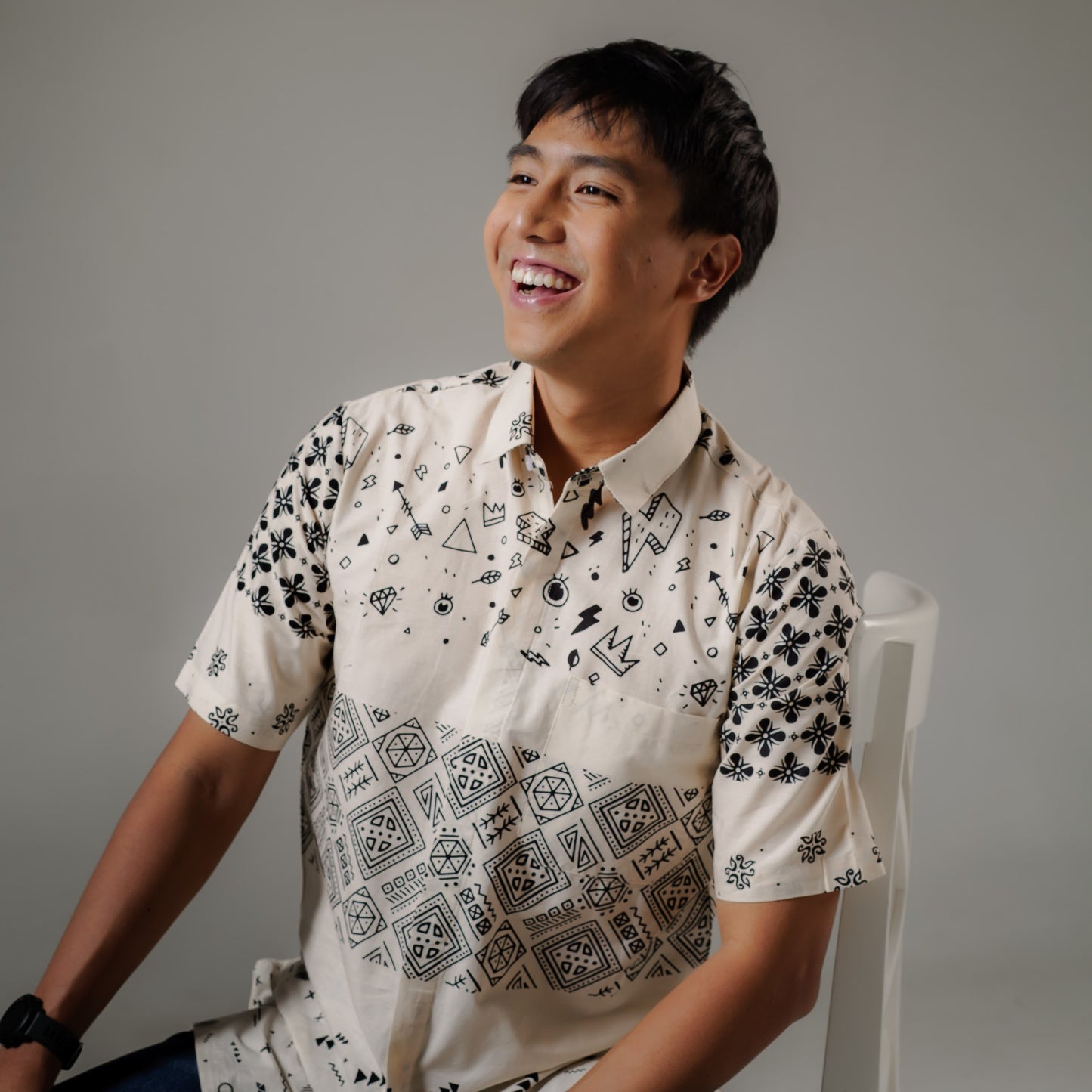 Catra - Mandalas Premium Men's Short Sleeve Batik Shirt